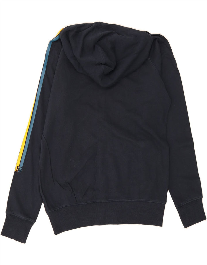 DIADORA Mens Zip Hoodie Sweater Medium Navy Blue Cotton Vintage Diadora and Second-Hand Diadora from Messina Hembry 