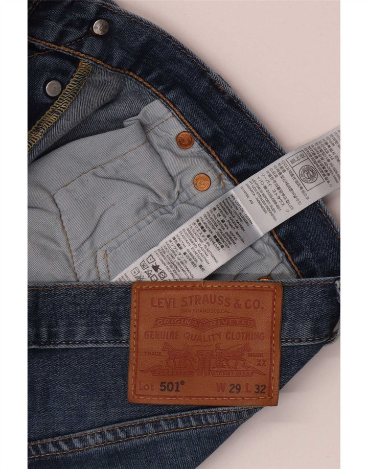 Levi's Mens 501 Straight Jeans W29 L32 Blue Cotton