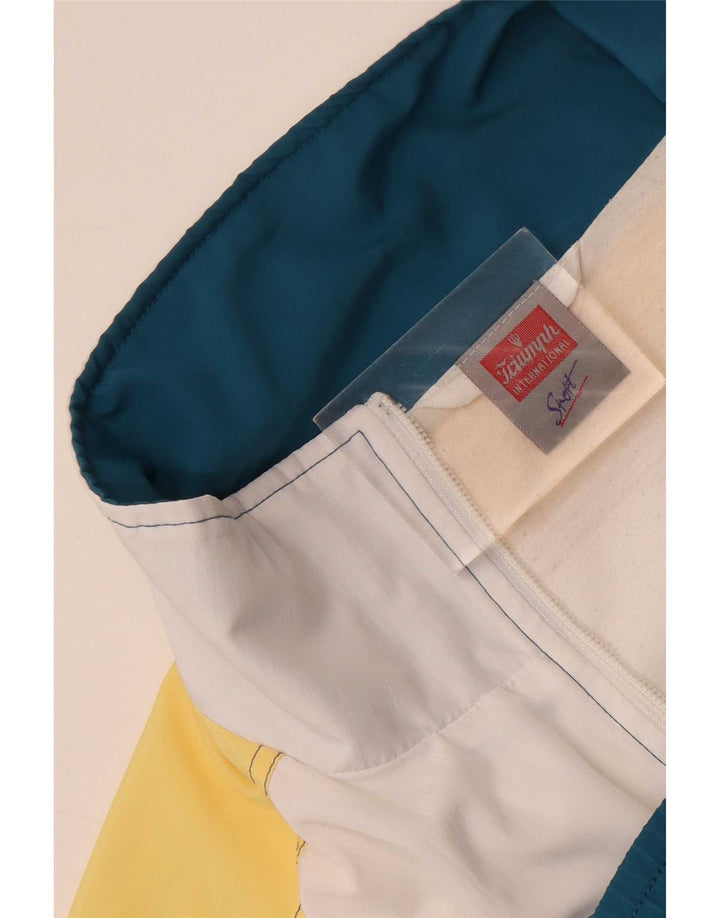 Triumph Mens Graphic Tracksuit Top Jacket UK 42 Large Blue Colourblock