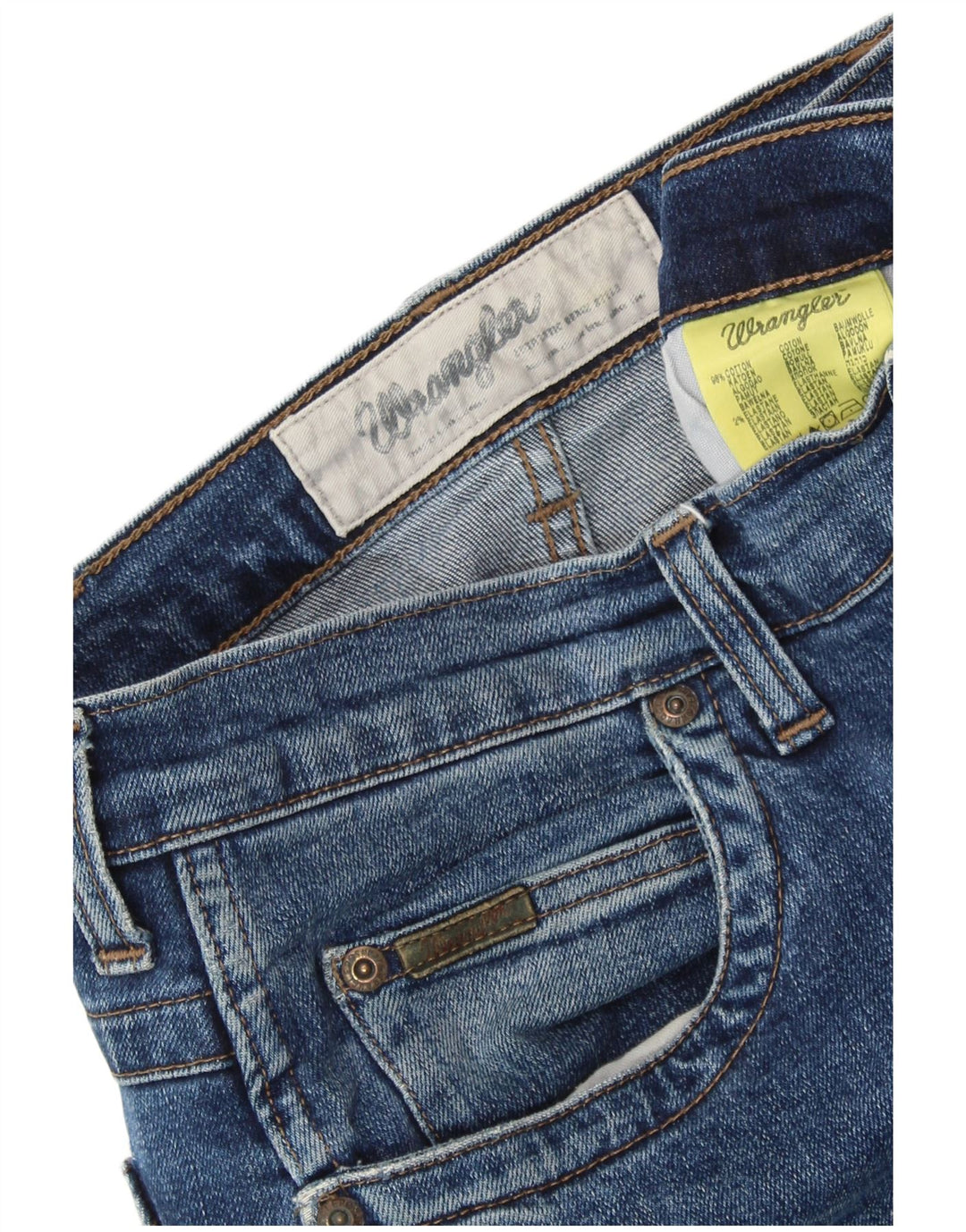 WRANGLER Mens Straight Jeans W32 L33  Blue Cotton