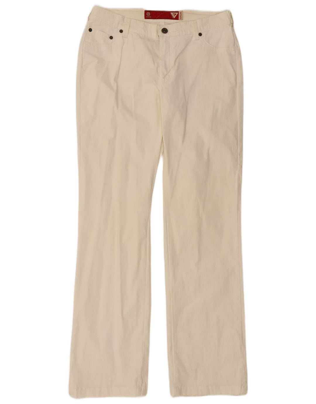 Guess Womens Bootcut Casual Trousers W32 L31 White