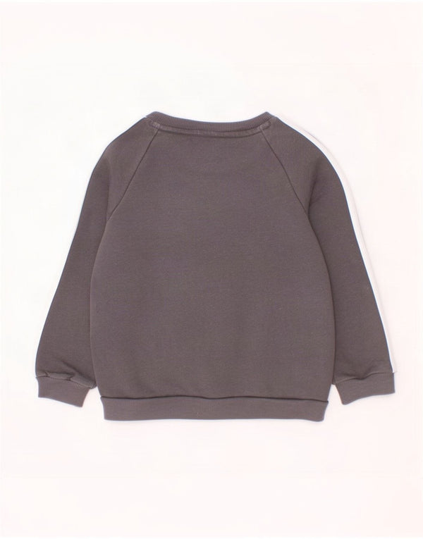 Adidas Baby-Jungen-Sweatshirt mit Grafik, 9–12 Monate, graue Baumwolle