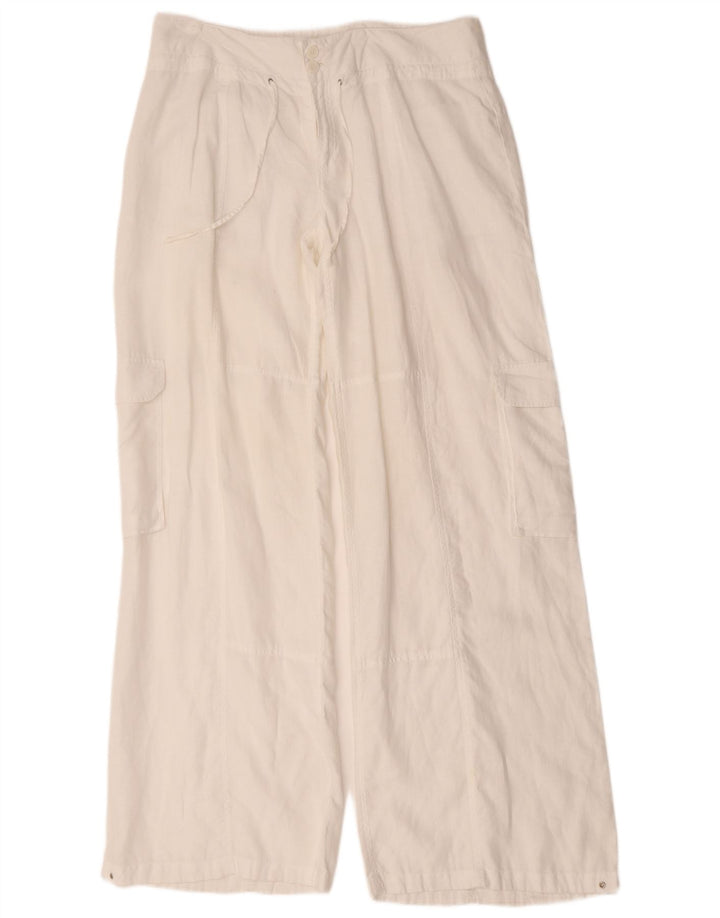 Calvin Klein Womens Wide Leg Cargo Trousers W36 L34 White