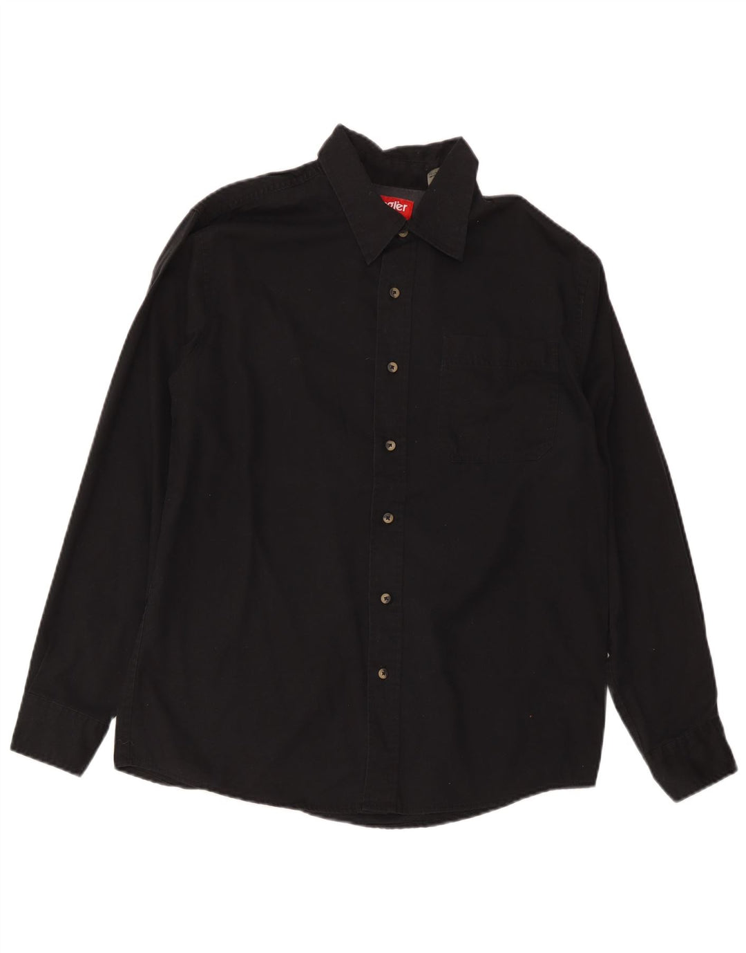 Wrangler Mens Shirt Medium Black Cotton
