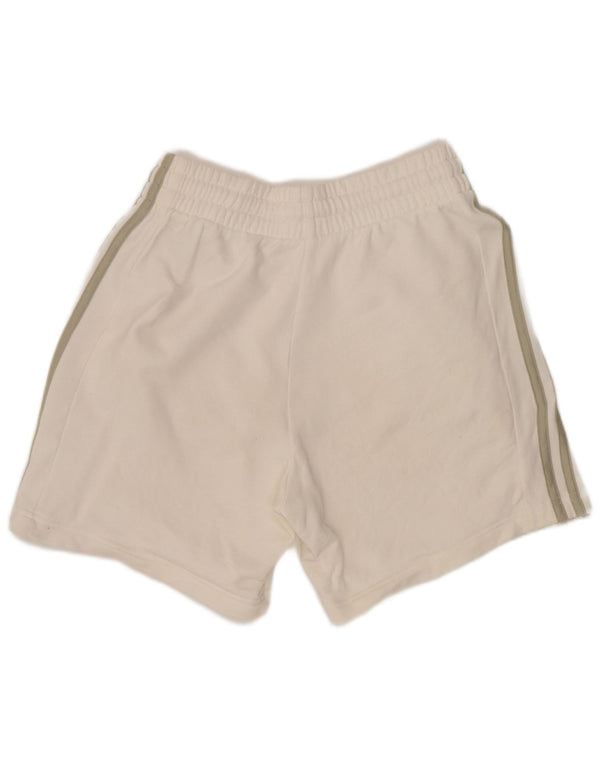 Adidas Short de sport pour femme UK 8 Petit coton blanc