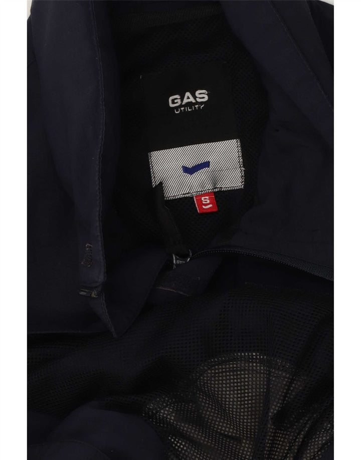 Gas Mens Utility Jacket UK 36 Small Navy Blue poliészter