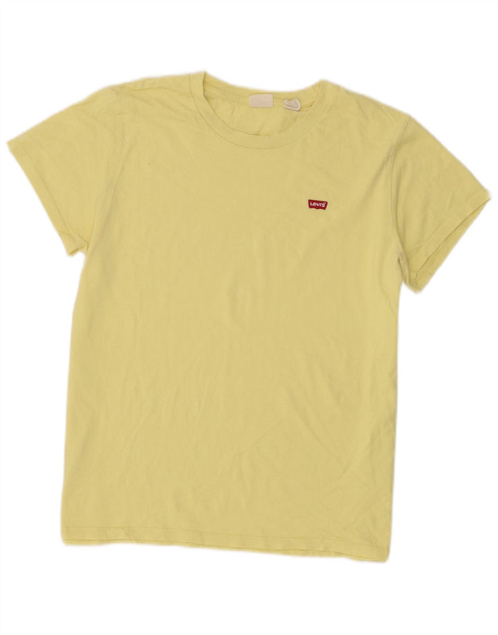 Levi's Womens T-Shirt Top UK 14 Large Yellow