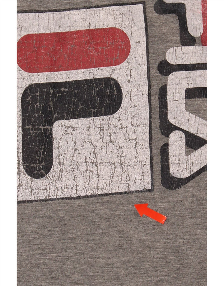 FILA Mens Graphic T-Shirt Top Large Grey Cotton Vintage Fila and Second-Hand Fila from Messina Hembry 