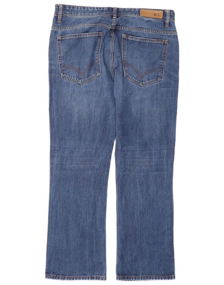 Diesel Mens Straight Jeans W34 L30 Blue Cotton