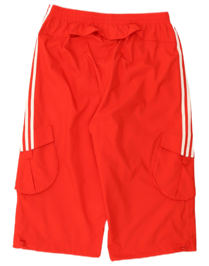 Pantaloncini sportivi Adidas Bermuda Cargo da uomo, grandi, in nylon rosso