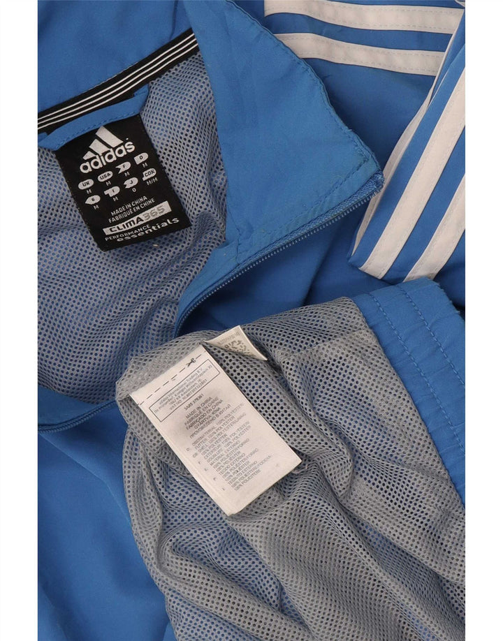 Adidas Mens Tracksuit Top Jacket Medium Blue Polyester Sports