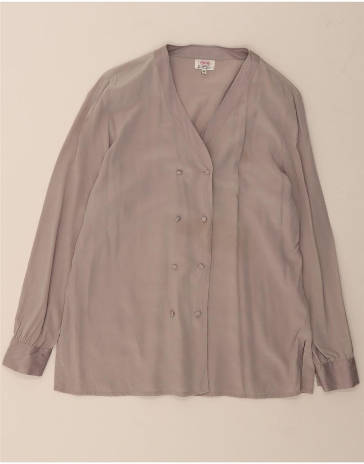 CHERIE Womens Shirt Blouse IT 48 XL Grey Vintage cherie and Second-Hand cherie from Messina Hembry 