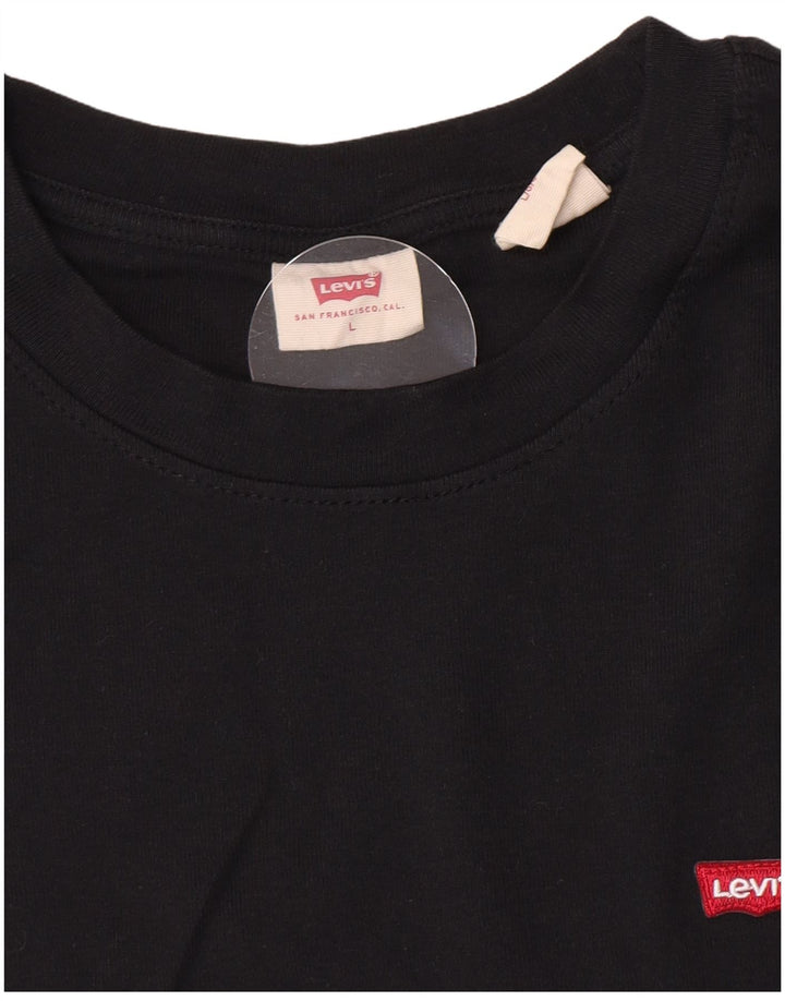 Levi's Top da donna a maniche lunghe UK 14 Large Nero