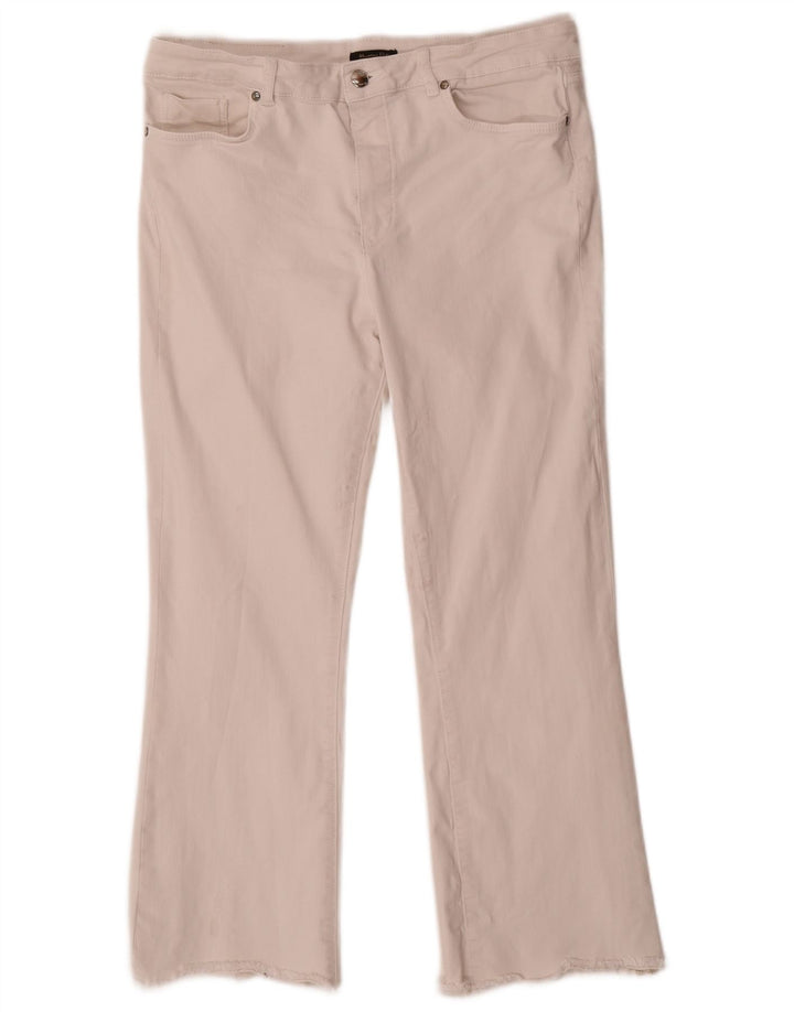 Jeans corti a vita alta da donna Massimo Dutti EU 40 medio W30 L25 bianco
