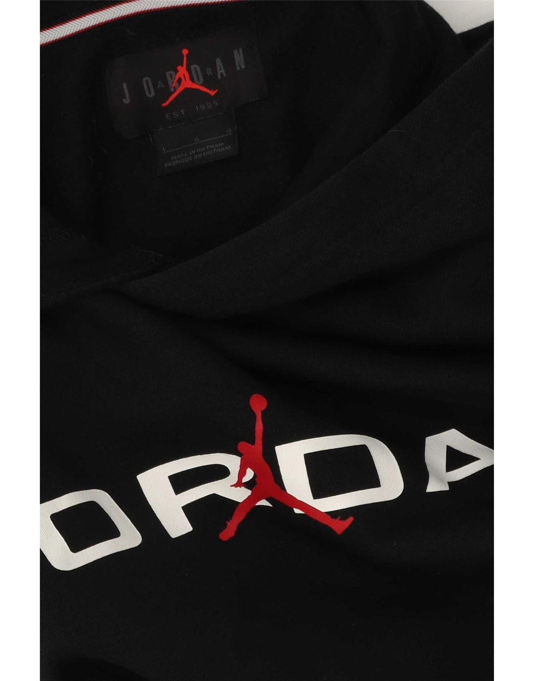 Jordan Ανδρικό γραφικό με κουκούλα Jumper Large Black