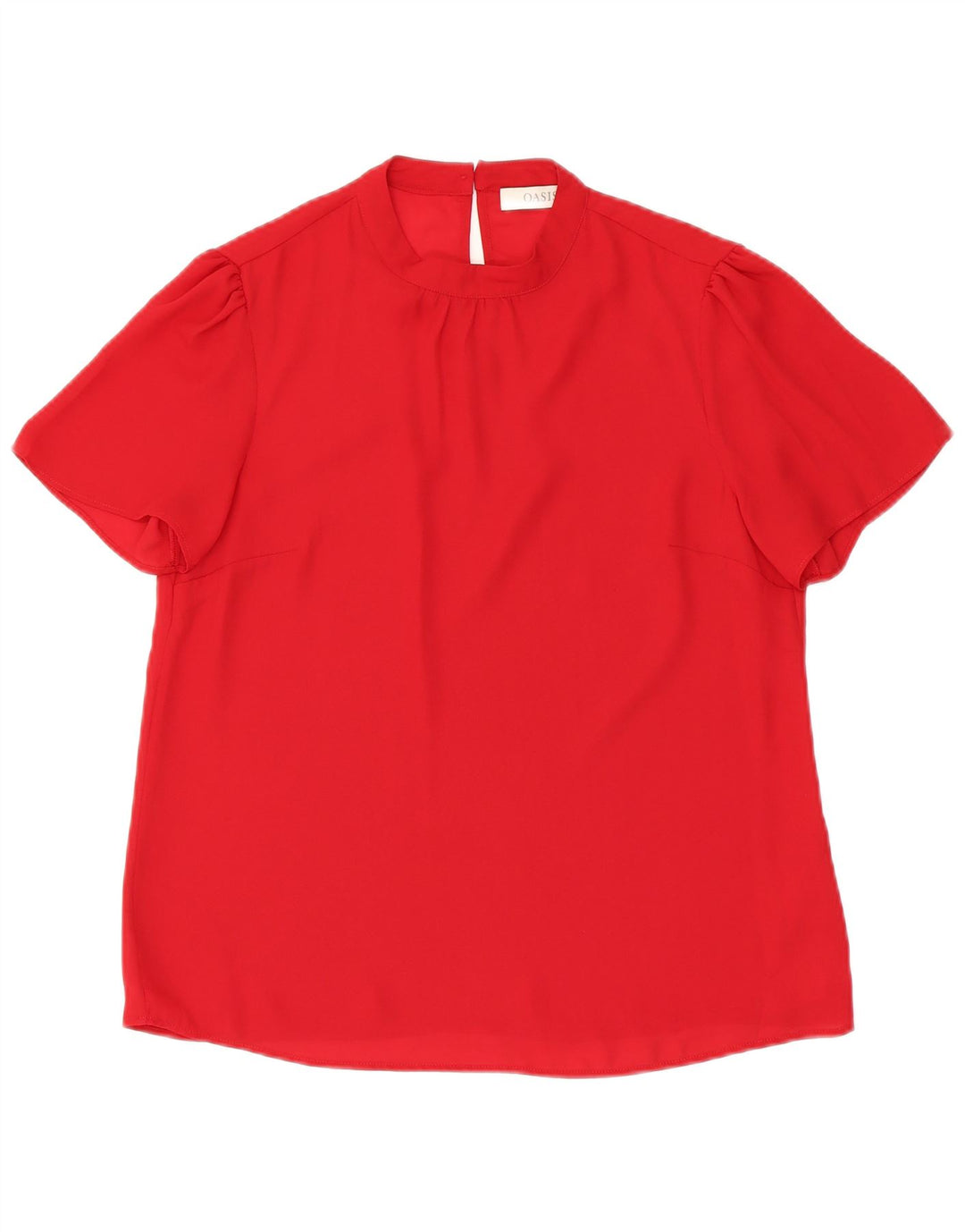 Oasis Womens Blouse Top UK 12 Medium Red Polyester