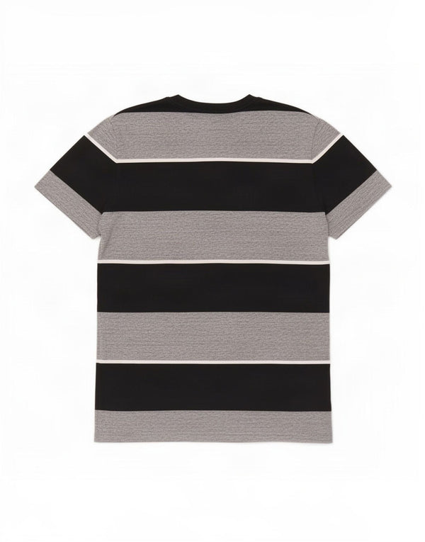 Superdry Mens T-Shirt Medium Grey Striped Cotton