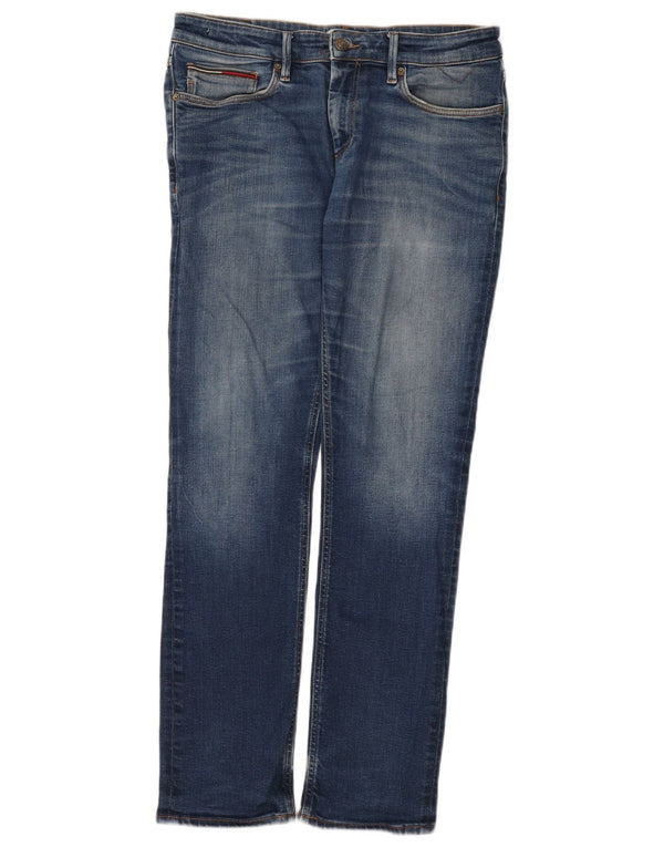 Jeans slim da uomo Tommy Hilfiger W34 L32 cotone blu