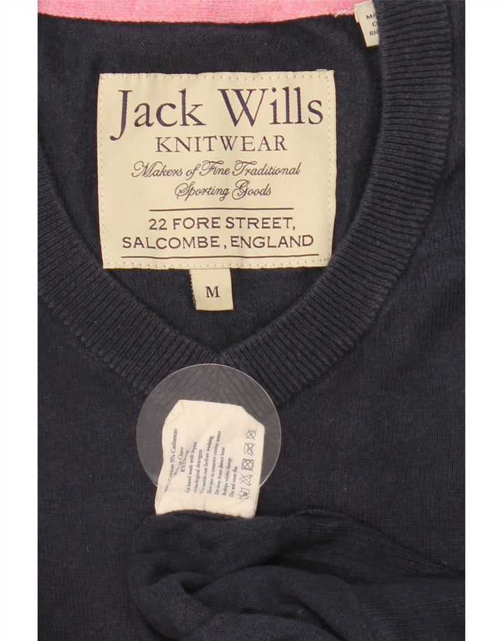 JACK WILLS Herre V-hals sweater Medium Marineblå Bomuld