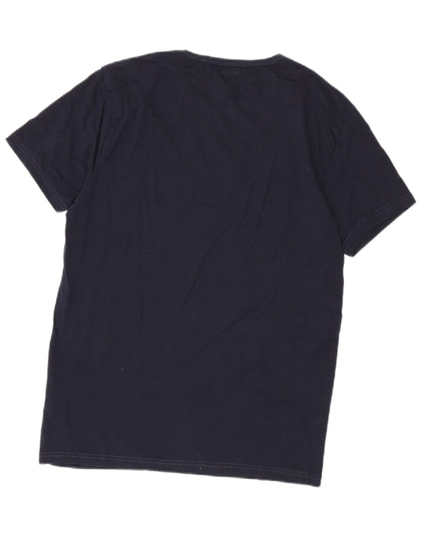 Paul Smith Herre T-shirt Top Stor marineblå bomuld