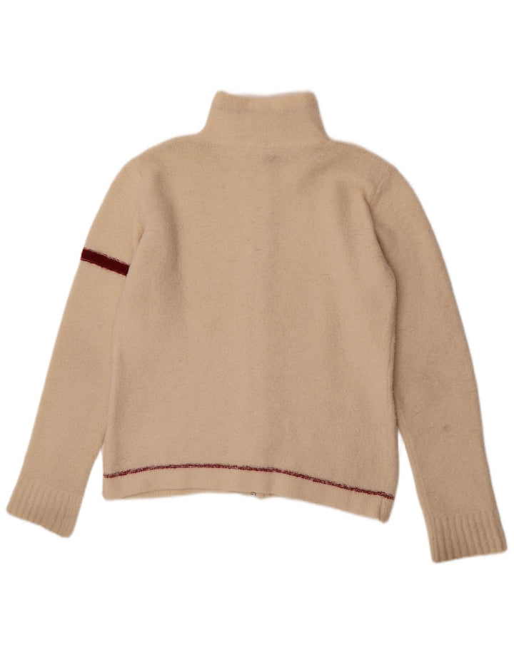 Murphy & Nye Womens Cardigan Sweater UK 14 Medium Off White Colourblock