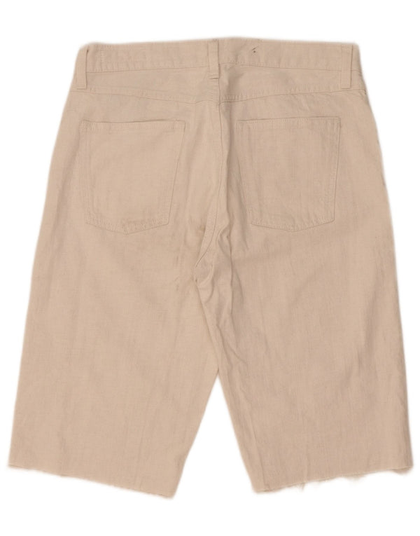 Pantaloncini di jeans da donna Zara EU 40 medi W30 cotone bianco