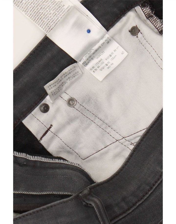 Levi's Mens Slim Jeans W34 L32 Grey Cotton
