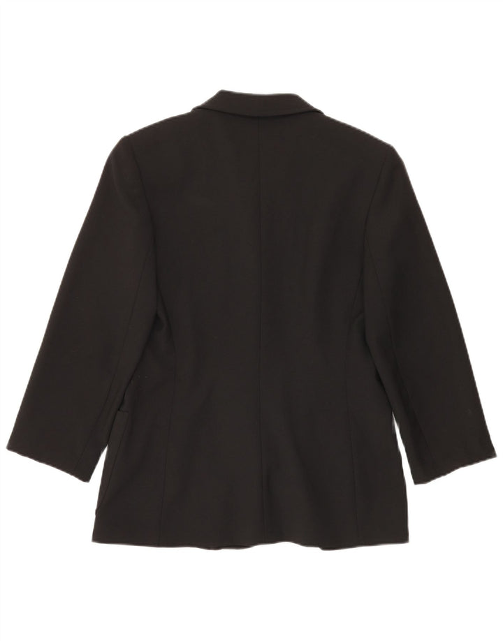 BLUES CLUB Dame 3-knaps blazerjakke UK 8 Lille sort polyester