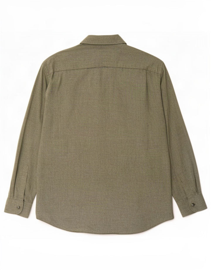 Marks & Spencer Mens St. Michael Shirt Size 41 16 Large Green Cotton