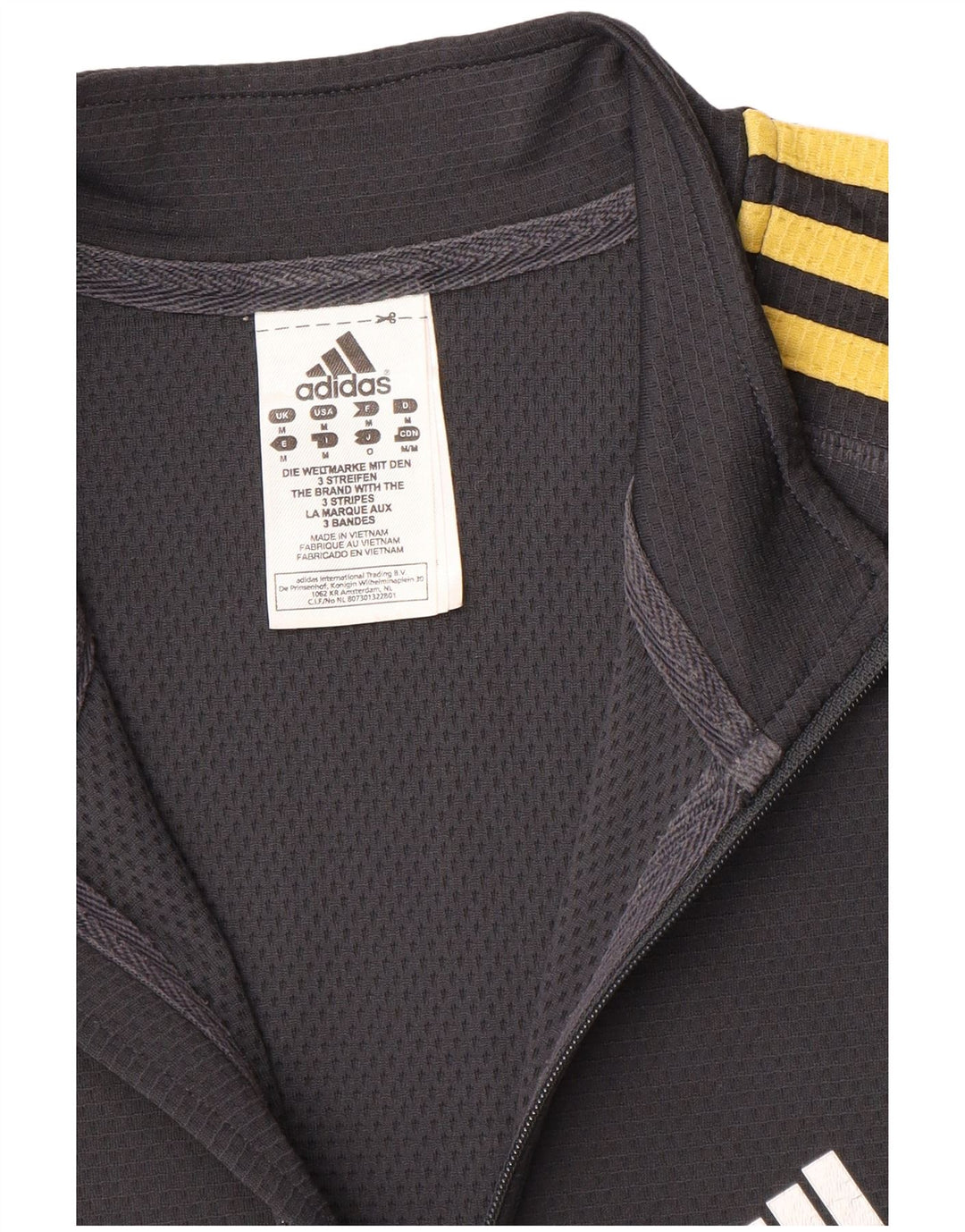 Adidas Mens Climalite Zip Neck Pullover Tracksuit Top Medium Grey Polyester