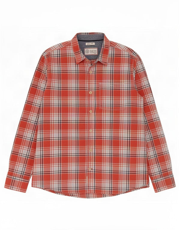 Fat Face Ανδρικό πουκάμισο Classic Fit XL Red Check Cotton