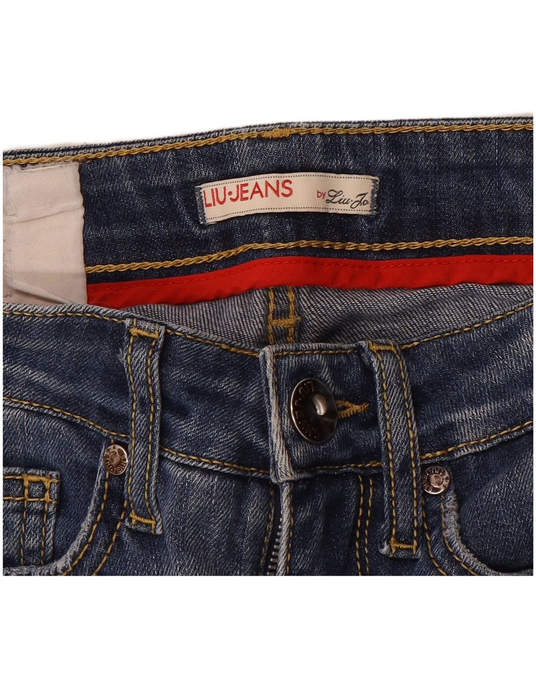Liu Jo Womens Distressed Cropped Jeans W24 L24 Blue