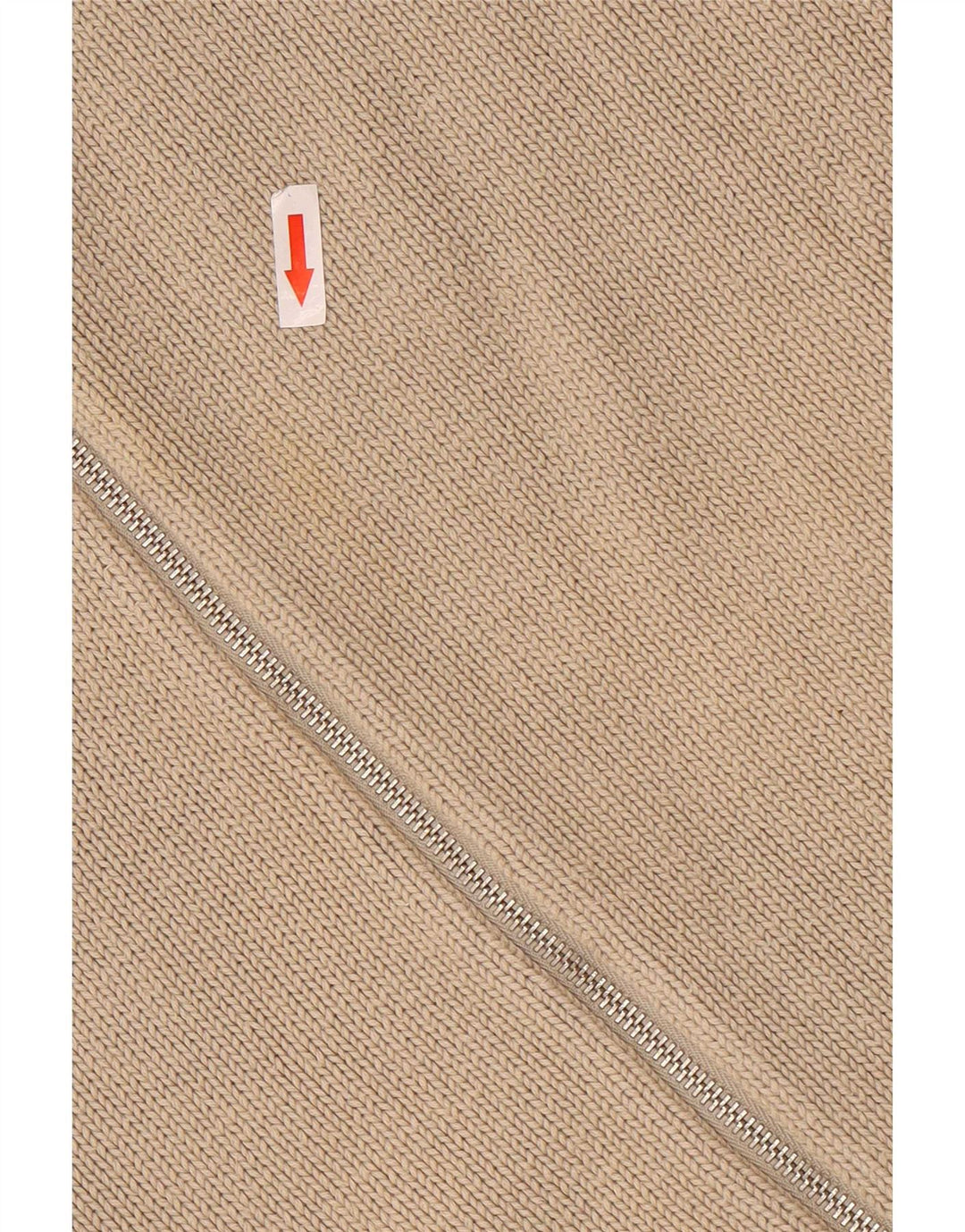 Levi's herre cardigan sweater med fuld lynlås XL beige bomuld