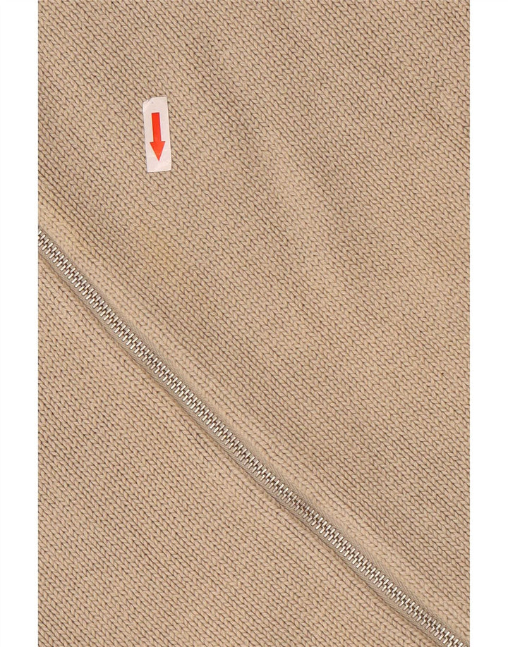 Levi's herre cardigan sweater med fuld lynlås XL beige bomuld