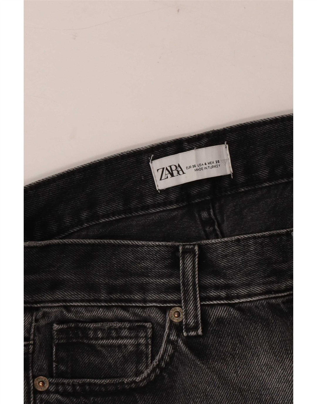 Zara Womens Flared Jeans EU 36 XS W26 L30 Grey