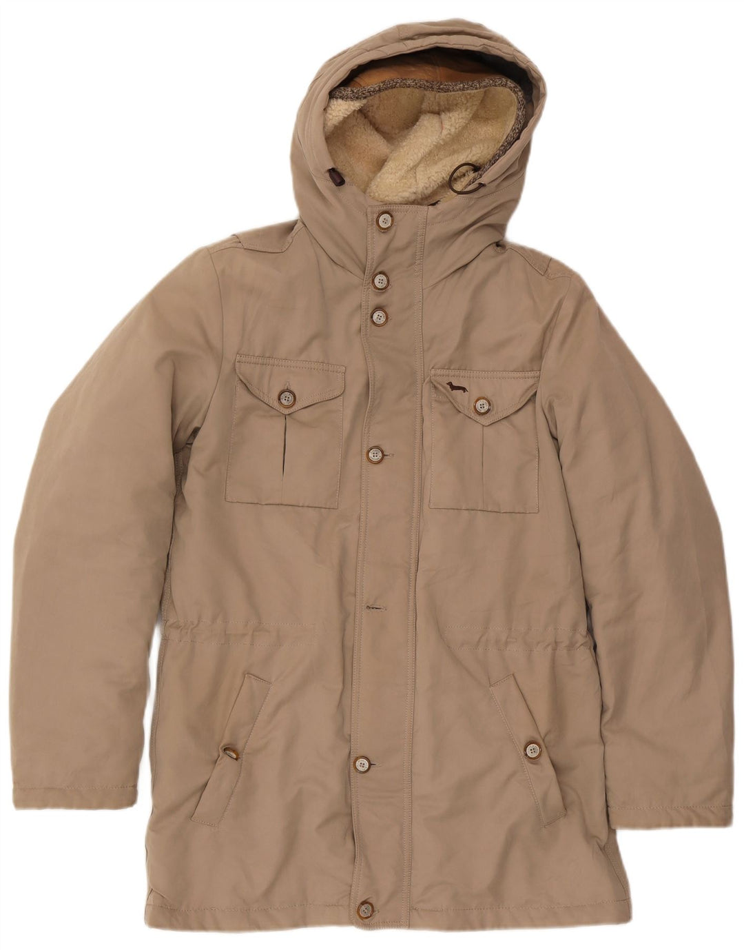 Harmont & Blaine Mens Hooded Parka Jacket UK 40 Large Beige
