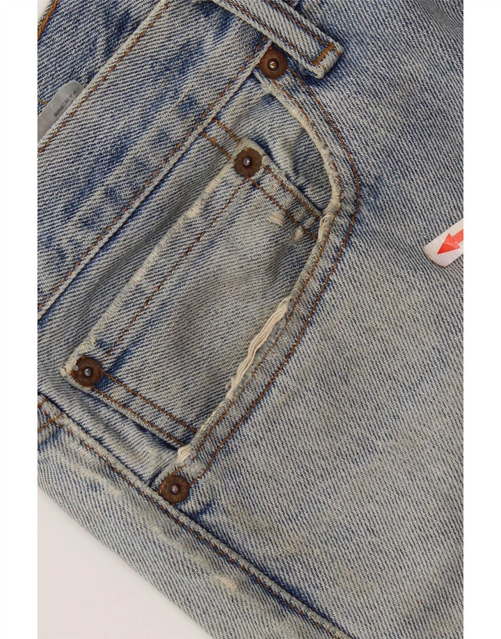 Levi's Mens 505 Distressed Straight Jeans W34 L28 Blue Cotton