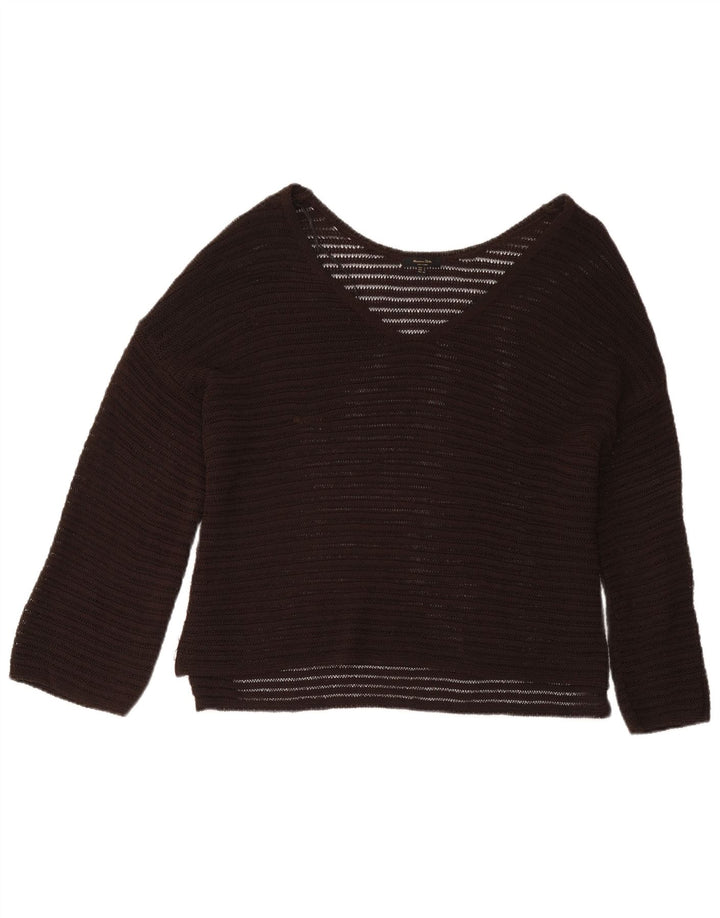 Massimo Dutti Chemisier surdimensionné à manches longues pour femme UK 10 Petit Marron