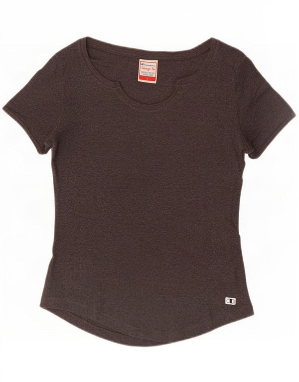 Champion Damen Heritage Fit T-Shirt Top UK 14 Large Grau
