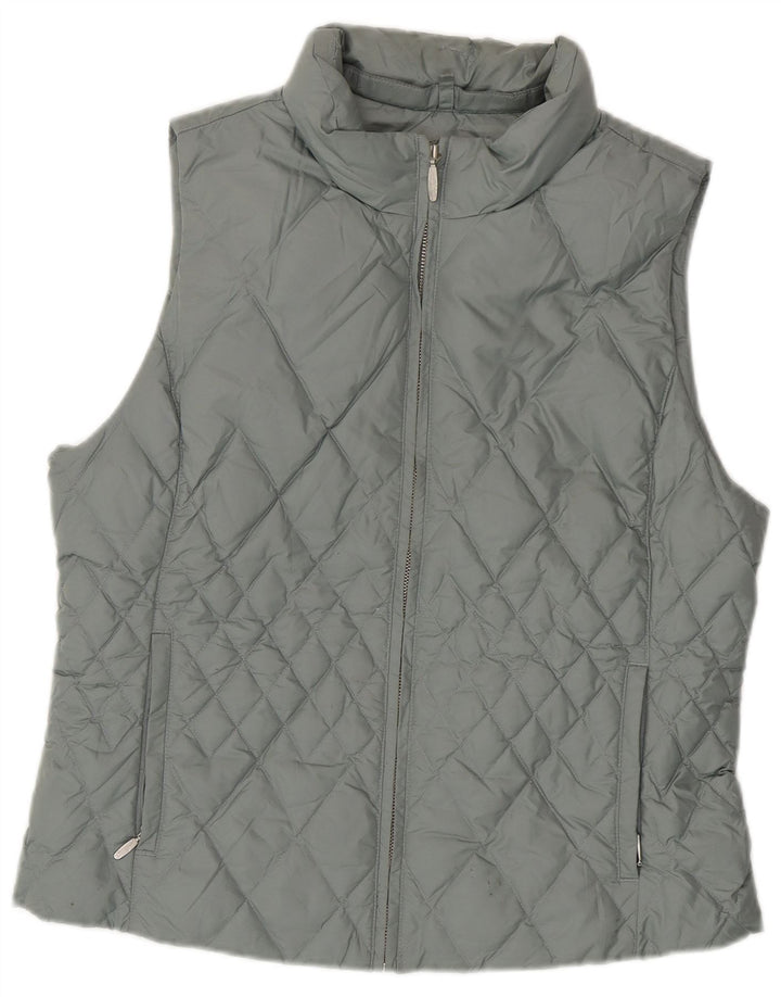 Eddie Bauer Chaleco acolchado para mujer UK 46 Poliéster azul grande