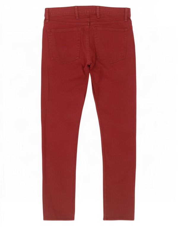 Gap Mens Slim Fit Corduroy Trousers W36 L30 Burgundy Cotton