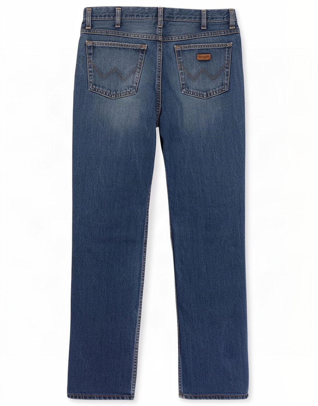 Wrangler Mens Straight Jeans W33 L30 Azul Algodão