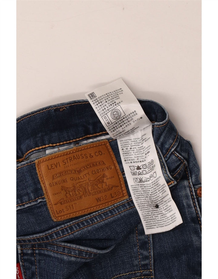 Męskie jeansy Levi's 511 Slim W32 L30 Niebieska bawełna