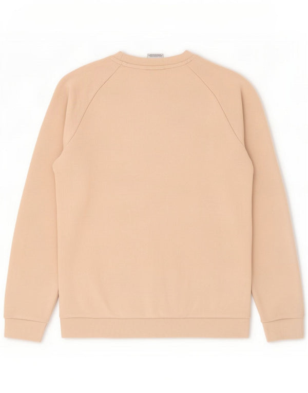 Adidas Mens Graphic Sweatshirt Jumper Medium Beige Cotton