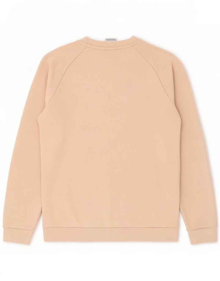 Adidas Mens Graphic Sweatshirt Jumper Medium Beige Cotton