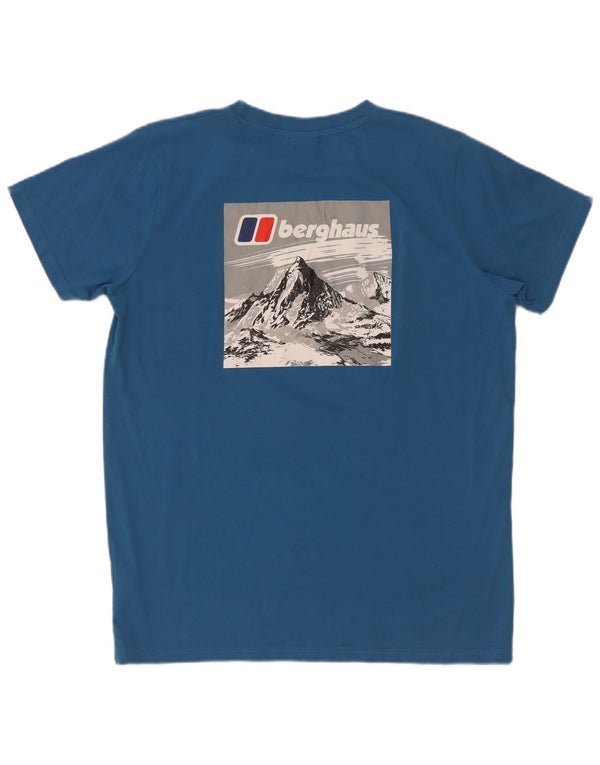 Berghaus Boys Grafikus póló felső 14-15 éves kék pamut