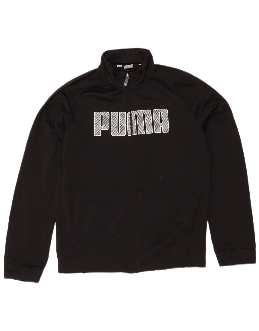Giacca da tuta grafica da ragazzo Puma 13-14 anni in poliestere nero
