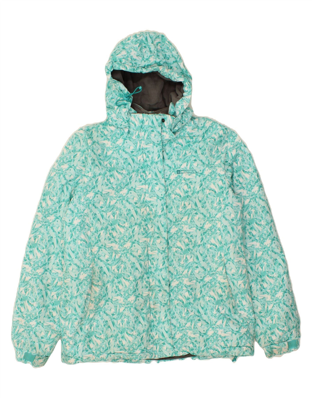 MOUNTAIN WAREHOUSE Womens Hooded Windbreaker Jacket UK 14 Large Turquoise Vintage Mountain Warehouse and Second-Hand Mountain Warehouse from Messina Hembry 