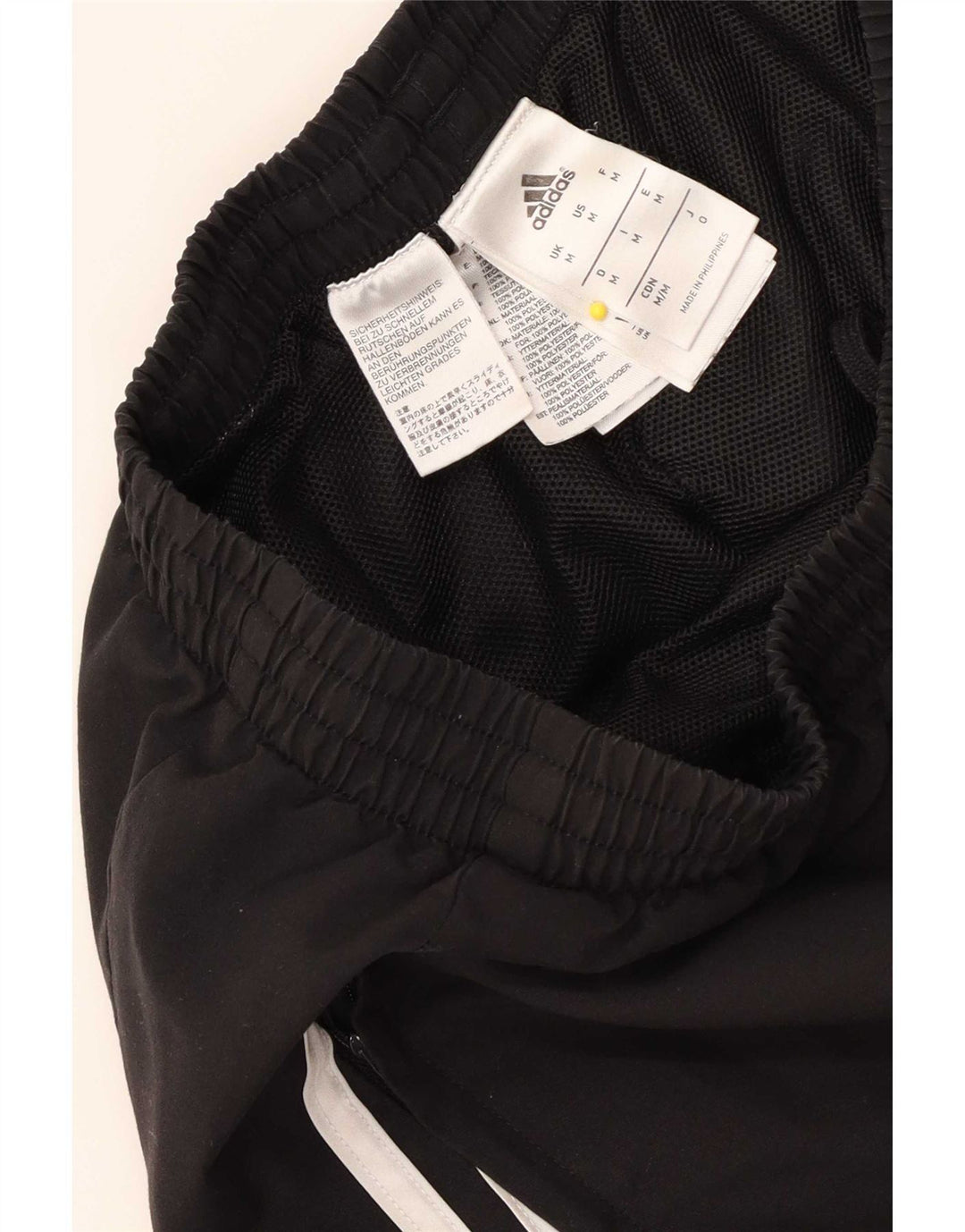 Adidas Mens Tracksuit Trousers Joggers Medium Black Polyester