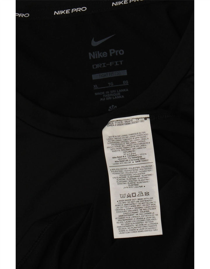 T-shirt attillata da uomo NIKE Top XL poliestere nero